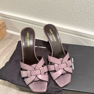 Saint Laurent Mauve Mules